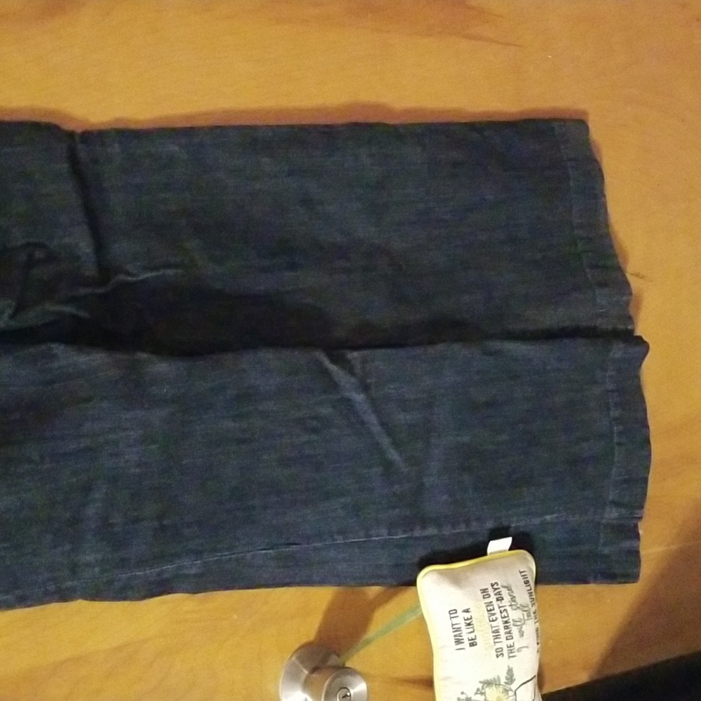 Navy High Rise Buttoned Jeans - Picture 9 of 9